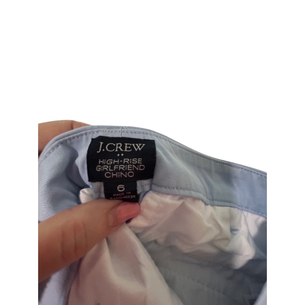 J.Crew High-Rise Girlfriend Chino Pants Light Blue‎ Size 6